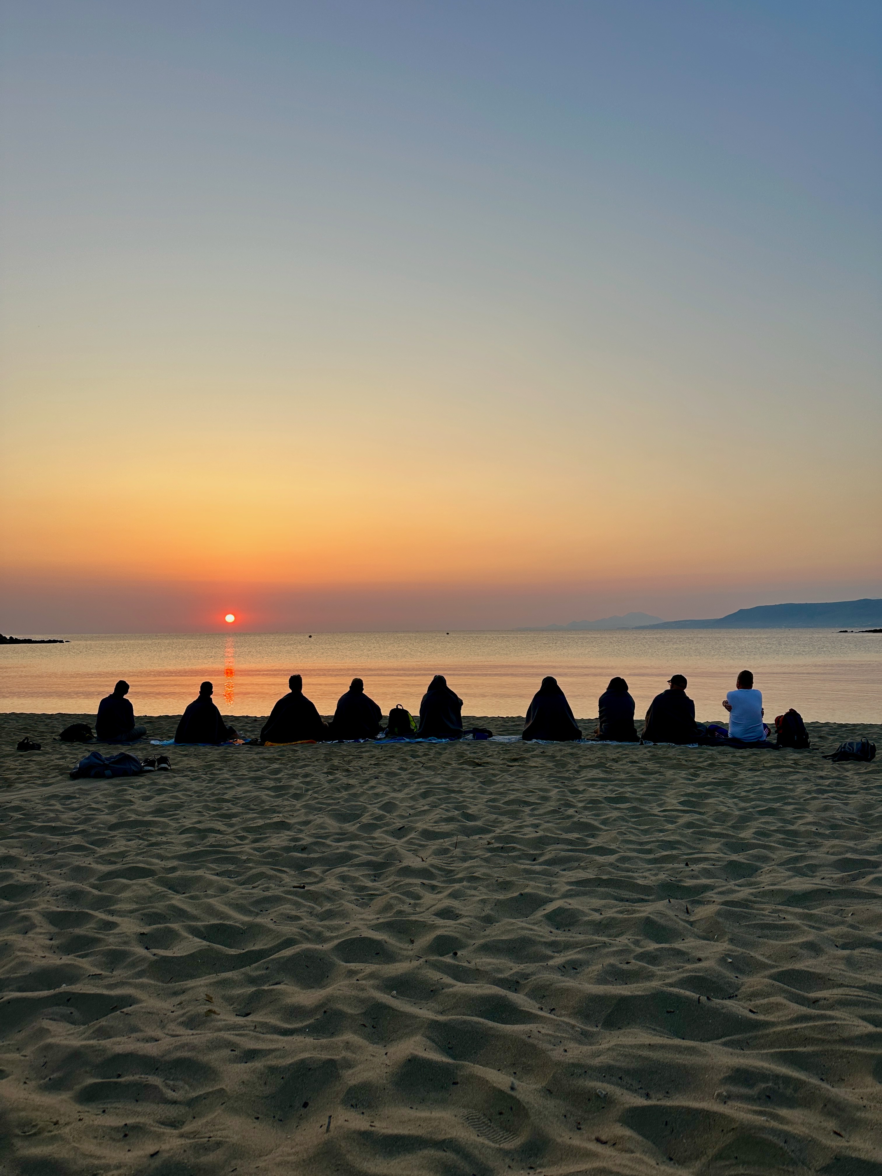 A circle at sunset in Crete